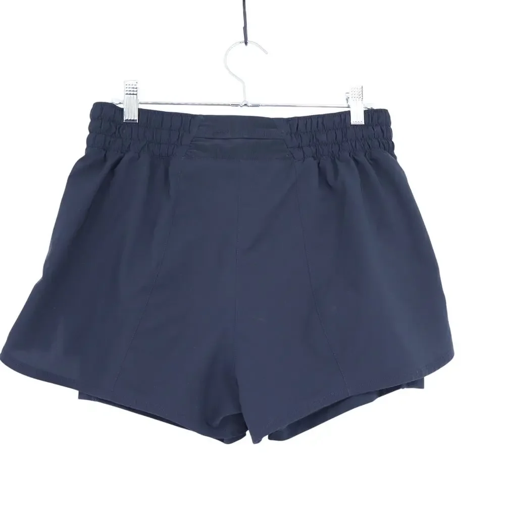 NIKE One Dri Fit 2-in-1 Shorts Black Mid Rise Brief Lined Running Women's M